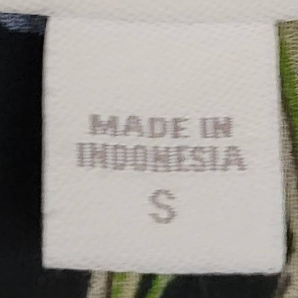 J. JILL Floral Lace Print Button Front Blouse Sheer Long Sleeve Navy Blue Small - Picture 3 of 16